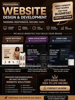 I Build Modern,mobile-Frndly Websites for Stores,brands,& Individuals.