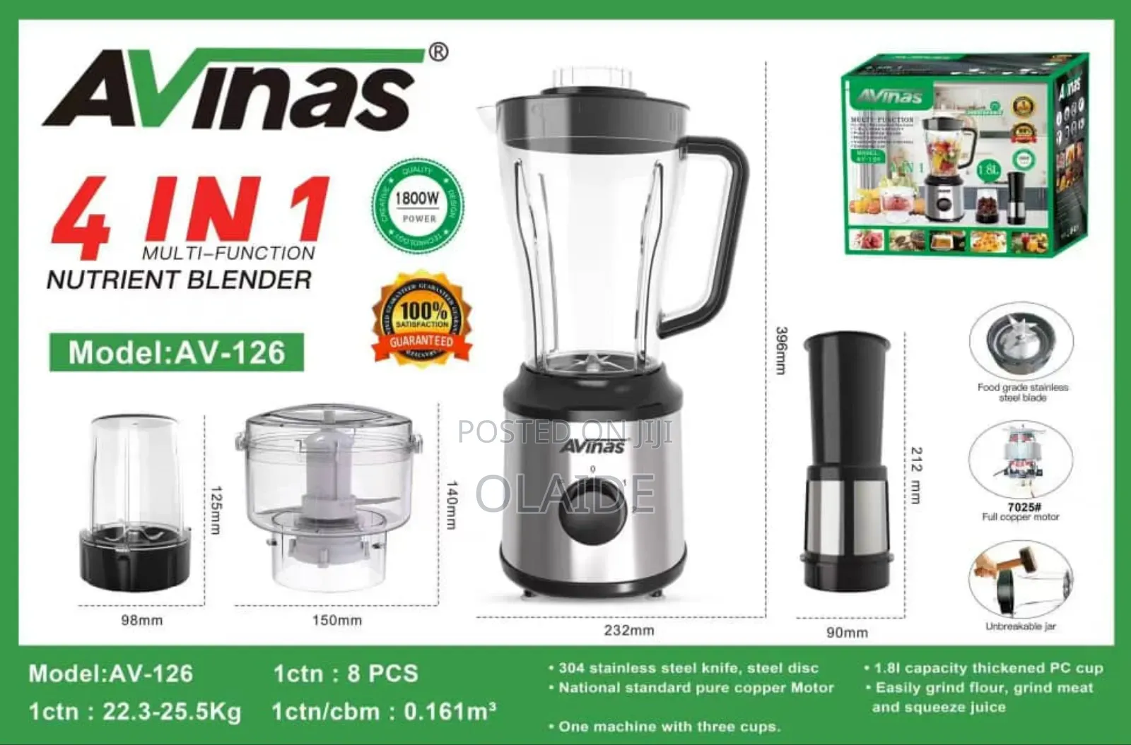 1.8 4 in 1 Avinas Blender