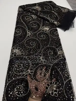 Fully Handbeaded Lace