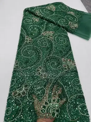Fully Handbeaded Lace