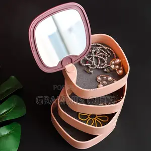 4-Layer 360-Degree Rotating Jewelry Storage Box
