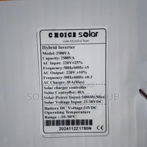 2.5kva/24v Choice Solar Inverter