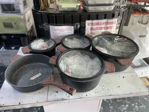 5 Piece Black Non Stick Pot