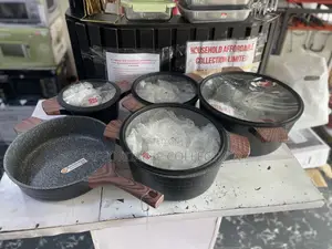 5 Piece Black Non Stick Pot