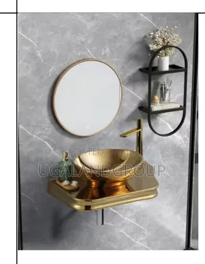 Modern Full Polished Gold Basin