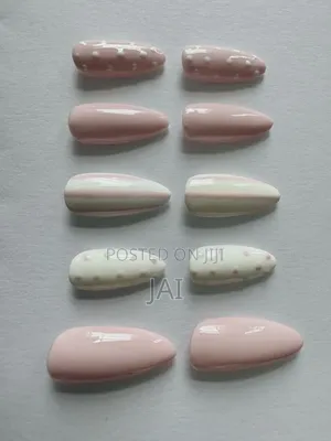 Soft Pink Cream Nails