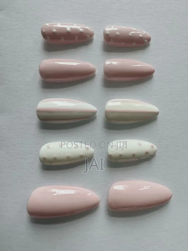 Soft Pink Cream Nails