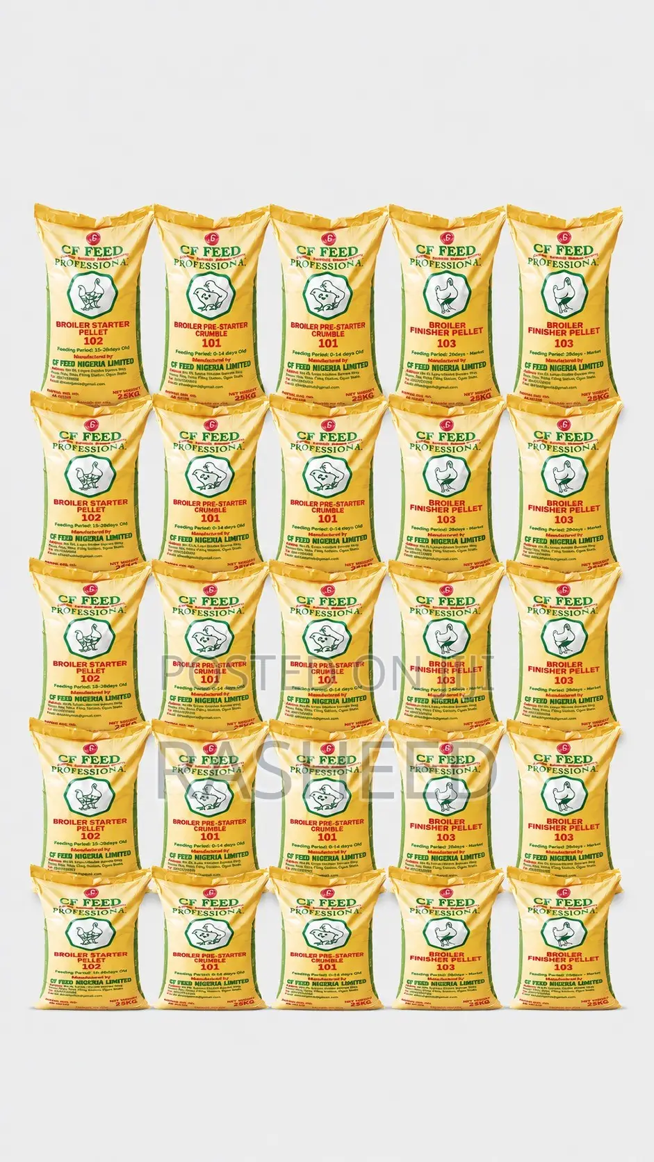 CF Chicken Feeds ( Grower Pellets, Layer Mash)