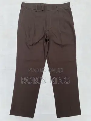 John Henry Men Coconut Brown Double Pleat Suit Pants Trousers W36 L42