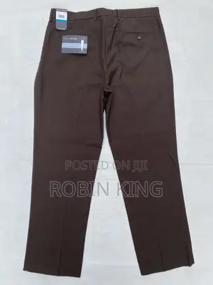 John Henry Men Coconut Brown Double Pleat Suit Pants Trousers W36 L42