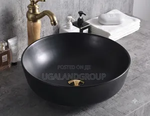 Black Ceramic Countertop Basin