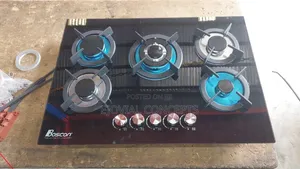 Boscon 5 Burner Built-in Cooker Gas Hob Tempered Glass