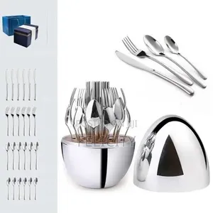 Egg Shaped Cutlery Set Storage