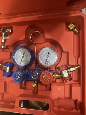 🔧 AC Manifold Gauge Set – 2-Valve Refrigeration Charging Kit