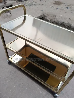 3 Step Gold Trolley 90cm