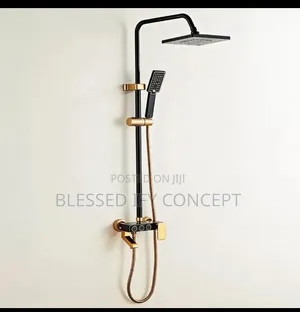 High Quality Black and Gold Color (3) Bottoms Shower Mixer