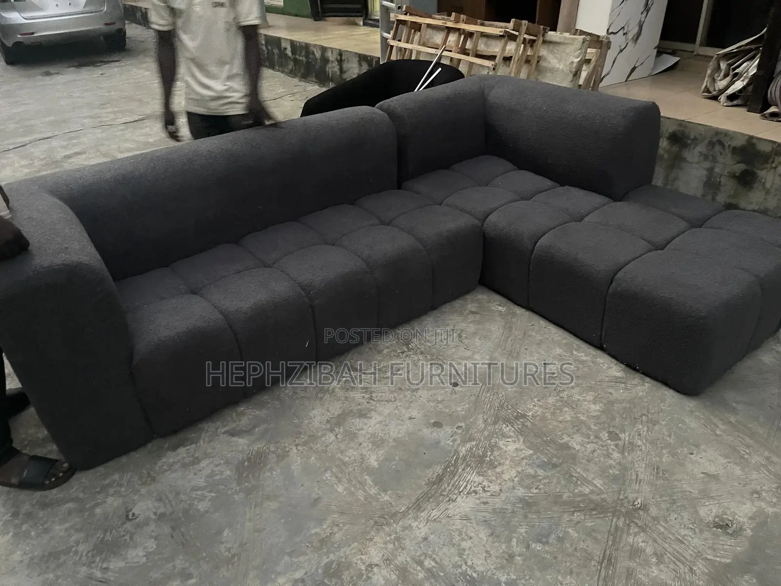 Grey Bubble Lshaped Sofa