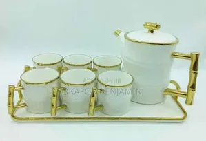 High Quality 8pieces Luxury Tea Cup Jar and Tray