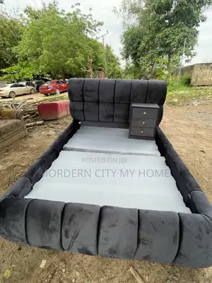 Bed Frame With Side Bed by Morderncity Furniture