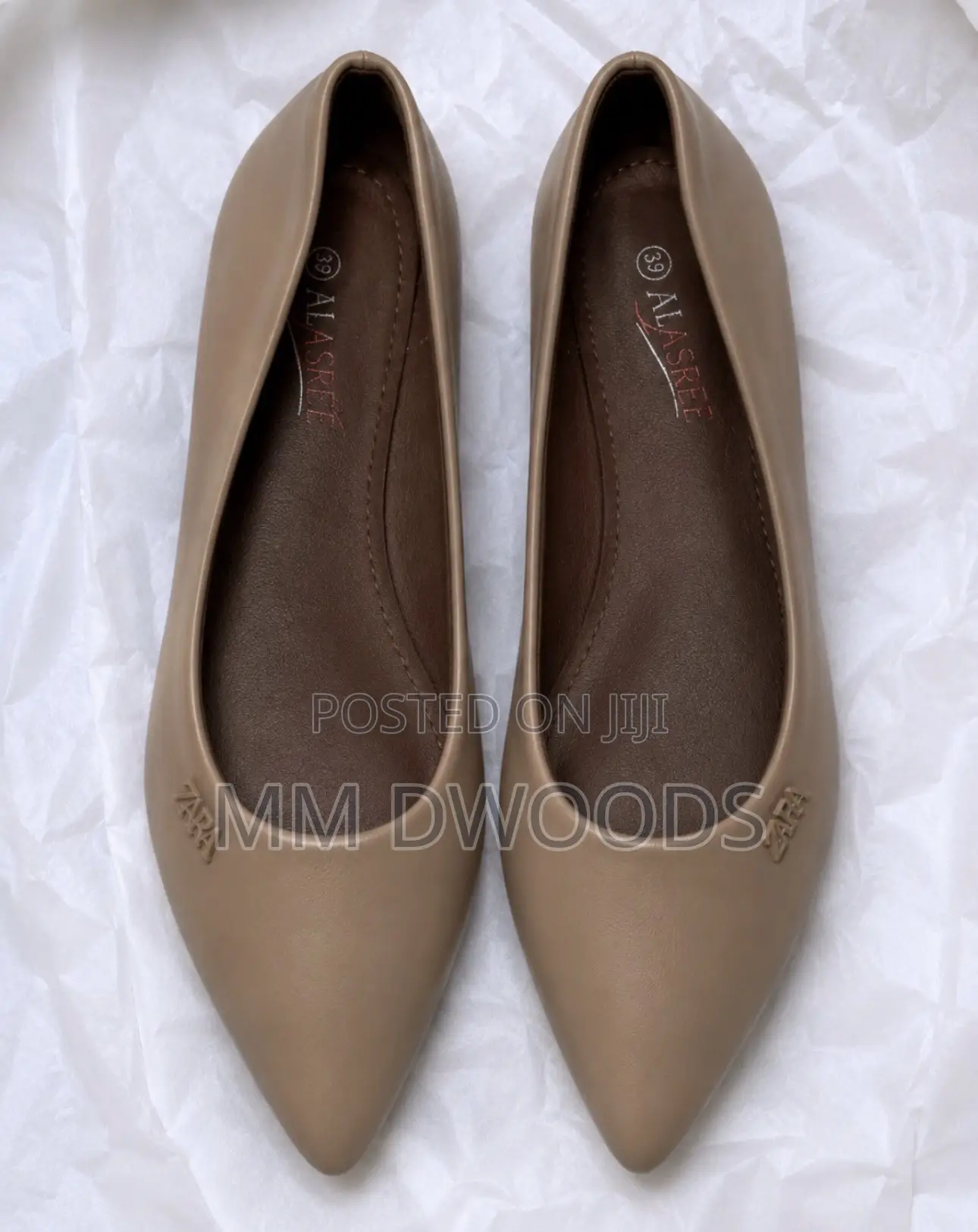 Leather Pointed Ballerina
