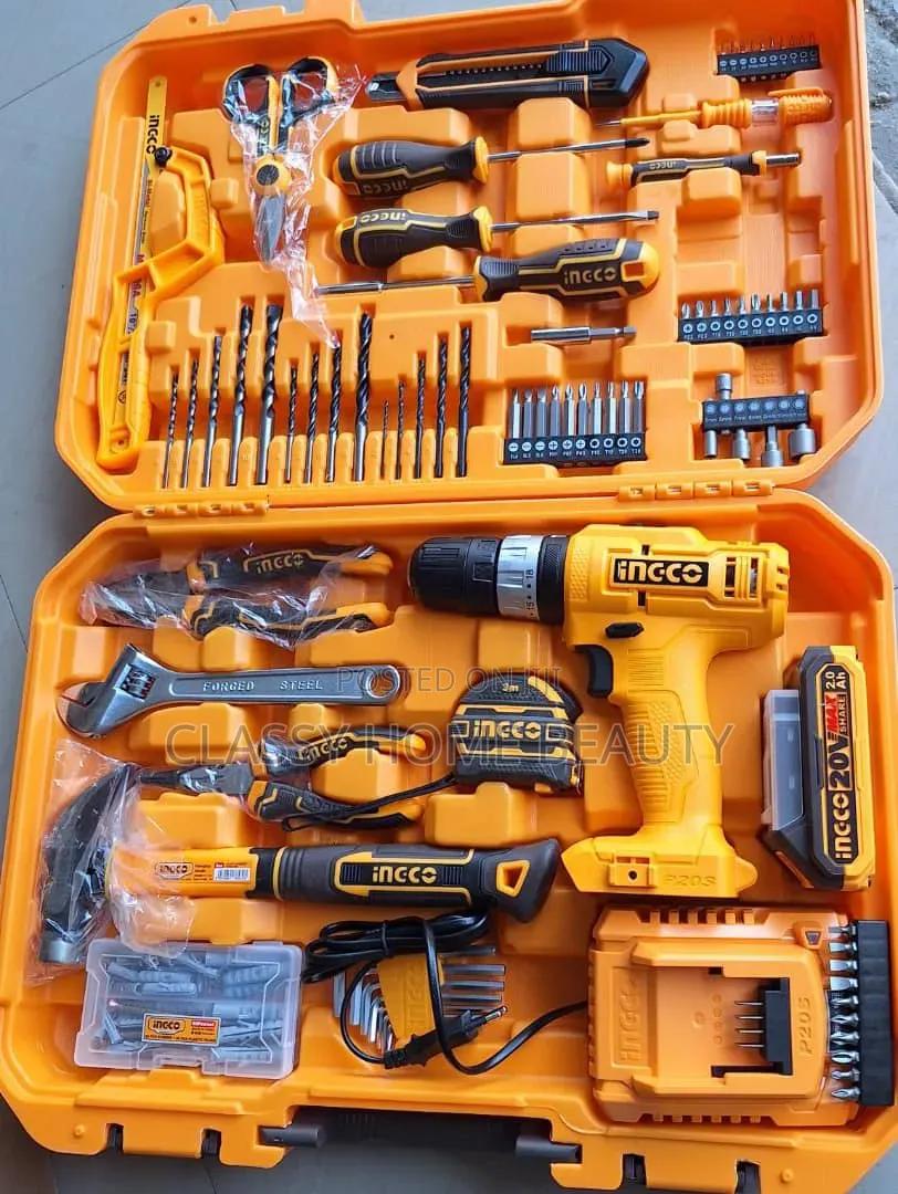 Ingco 20V Cordless Drill & Complete Multi-Tool Set (Brand New