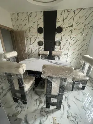Set of Dining Chairs and Tables Marble Top by Morderncity Furniture