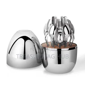 Silver EGG Shape Eating Cutlery