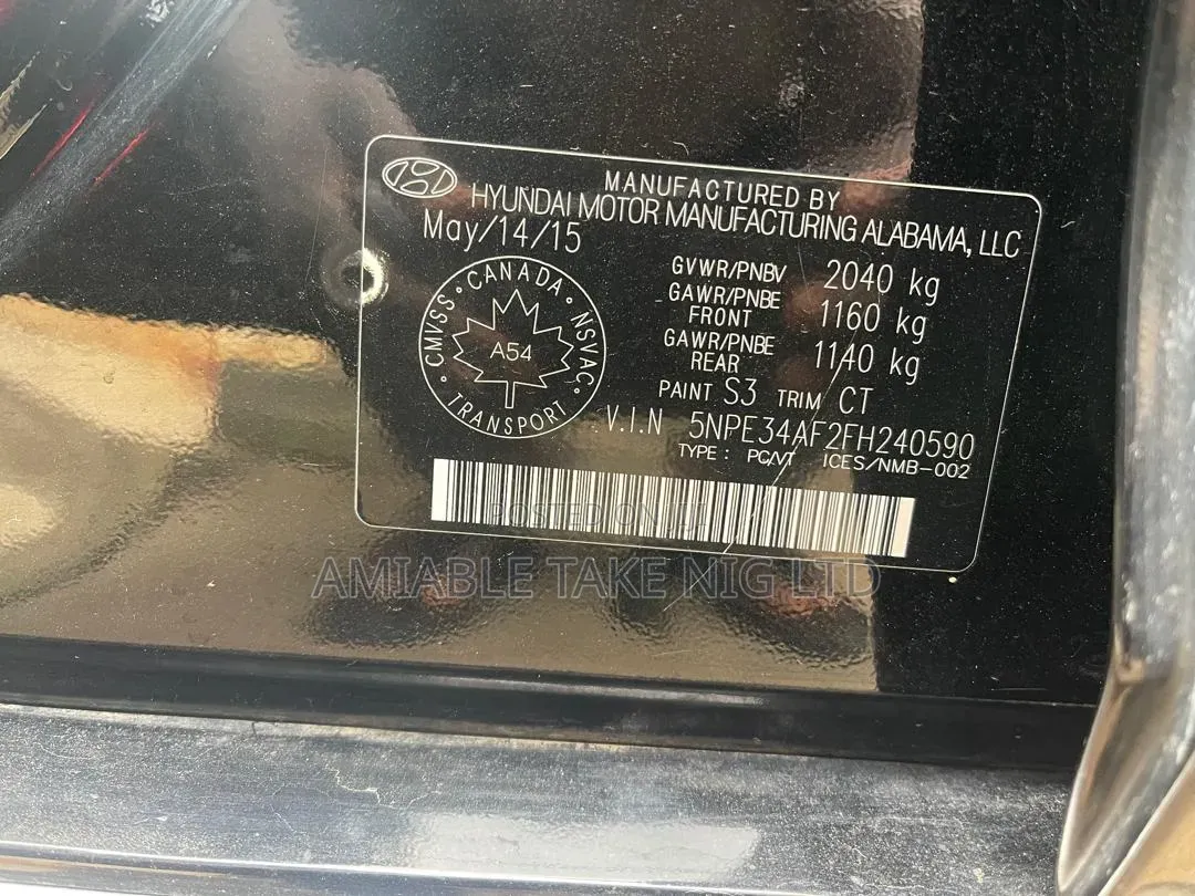 Hyundai Sonata 2015 Black