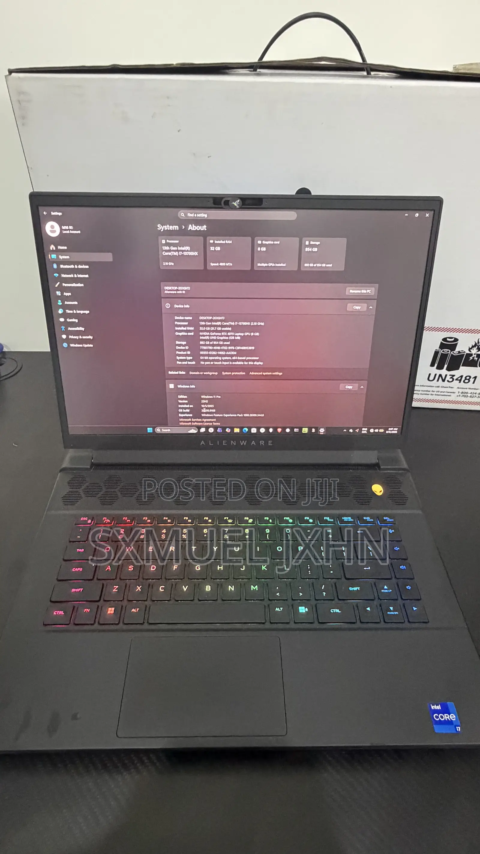 Laptop Alienware M16 R1 32GB Intel Core i7 SSD 1T