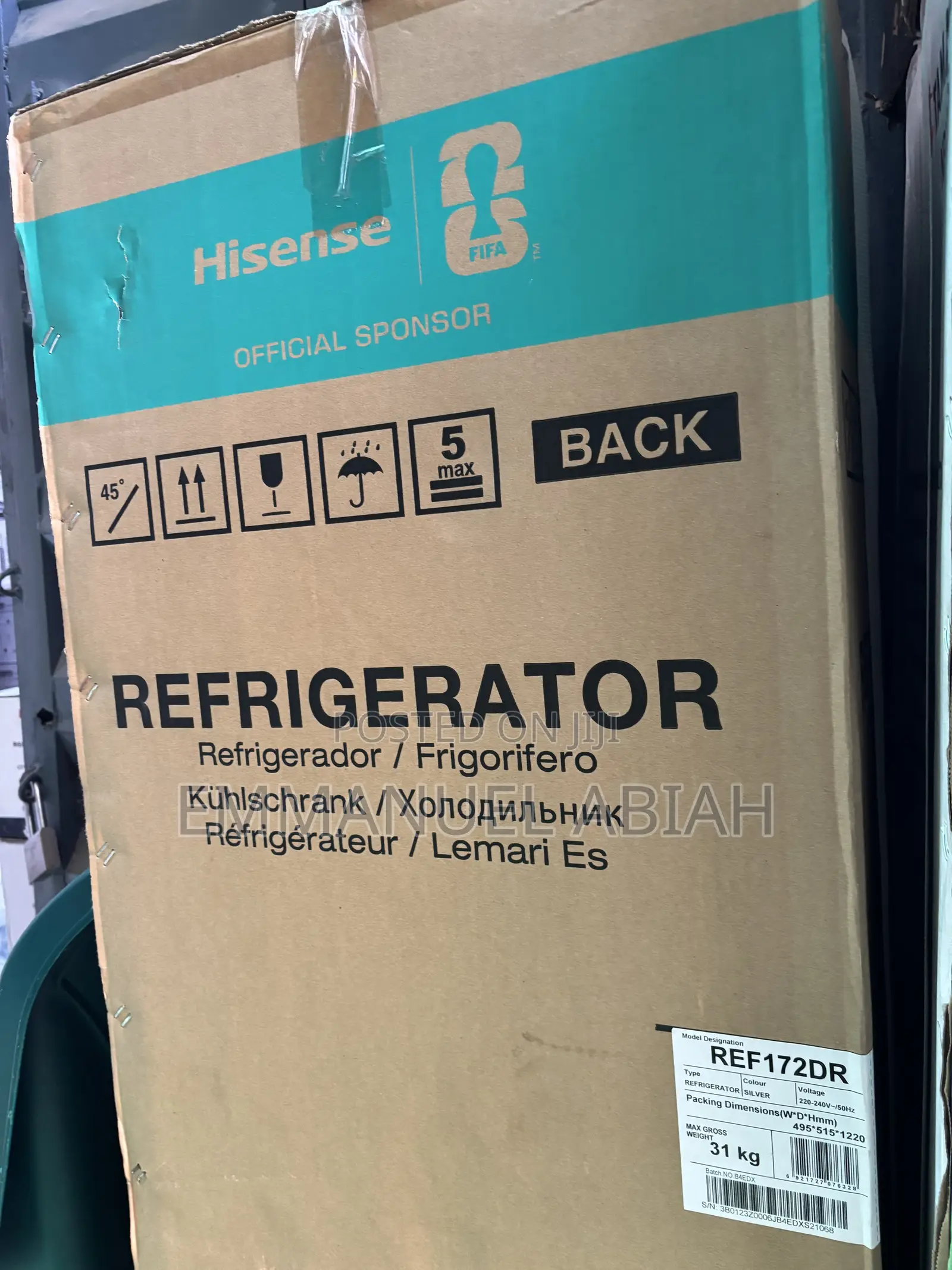 Hisense Fridge and Freezer 124L