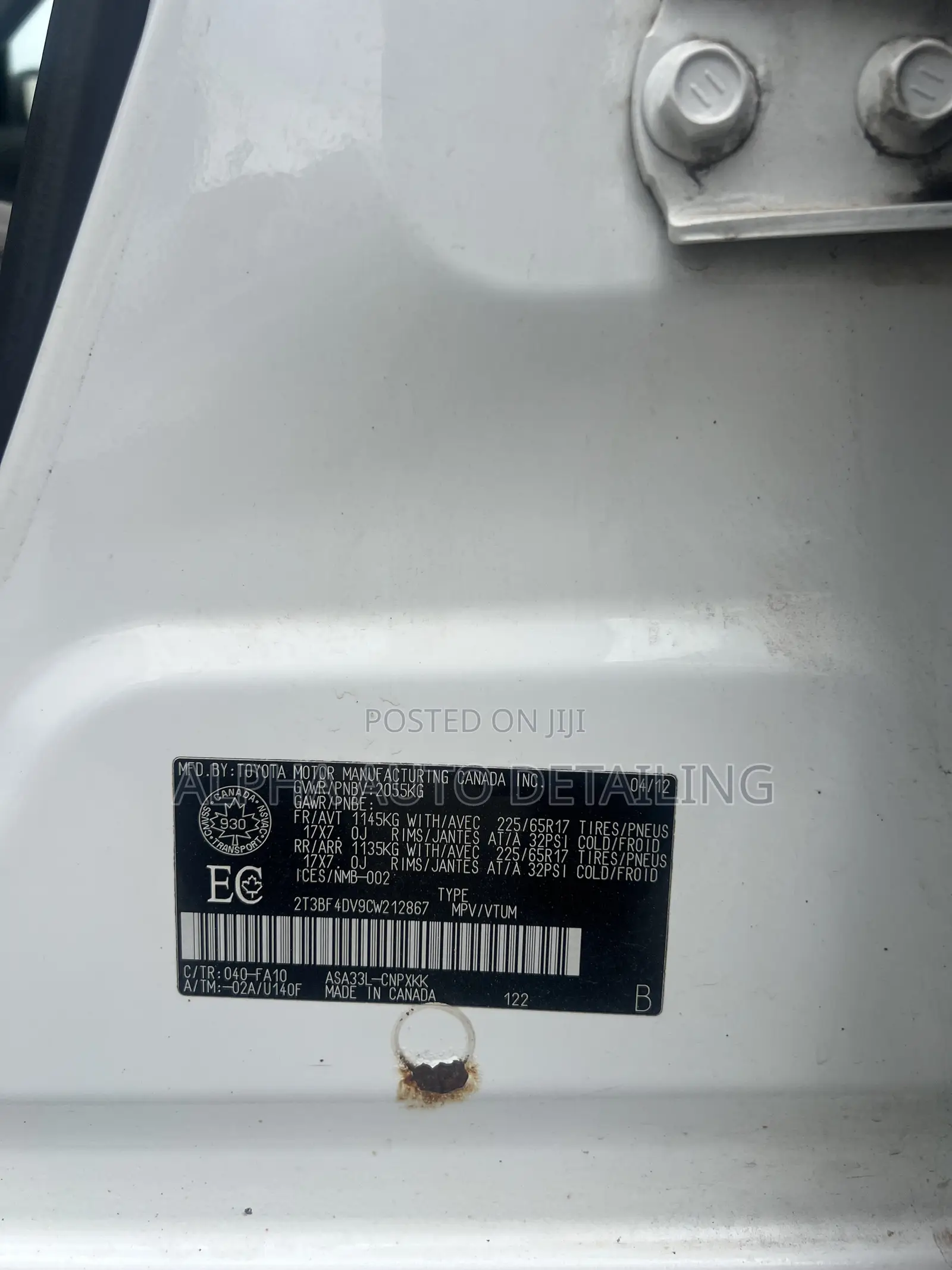 Toyota RAV4 2012 White