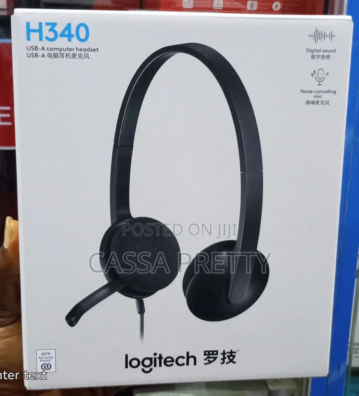 Original Logitech H340 USB Computer Headset With Noise-Cancelling Mic
