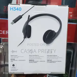 Original Logitech H340 USB Computer Headset With Noise-Cancelling Mic