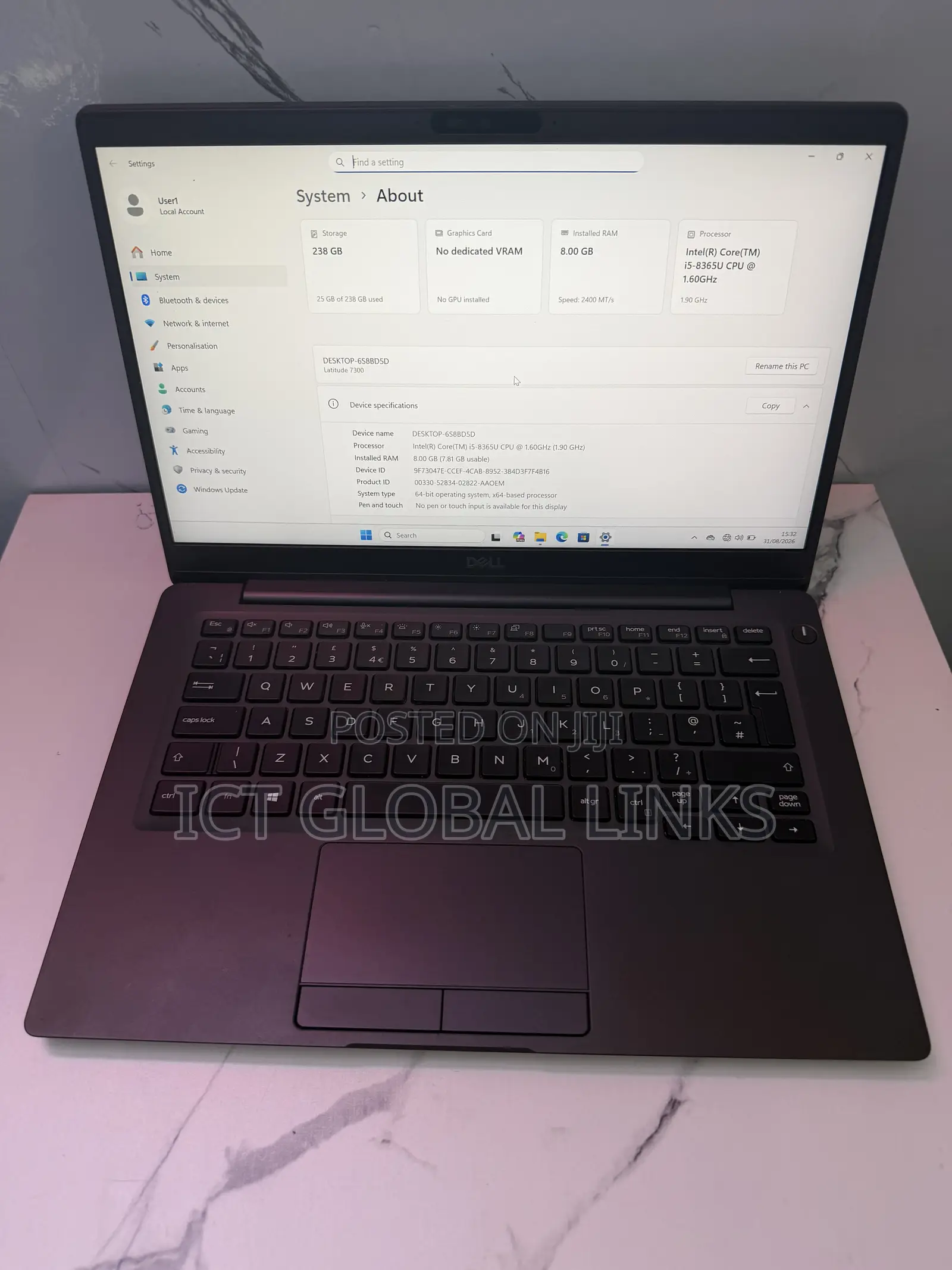 Laptop Dell Latitude 7300 8GB Intel Core i5 SSD 256GB