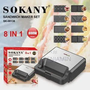 High Quality Sokany 8 in 1 Sandwich Maker Set