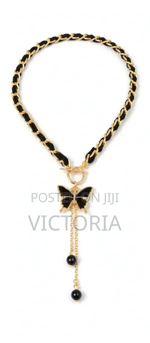 Black Butterfly Necklace,no Rust