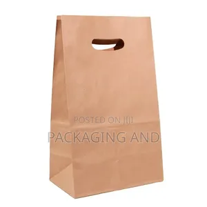 A5 Kraft Paper Bag With Die Cut Handle - Small Gift & Retail Bag