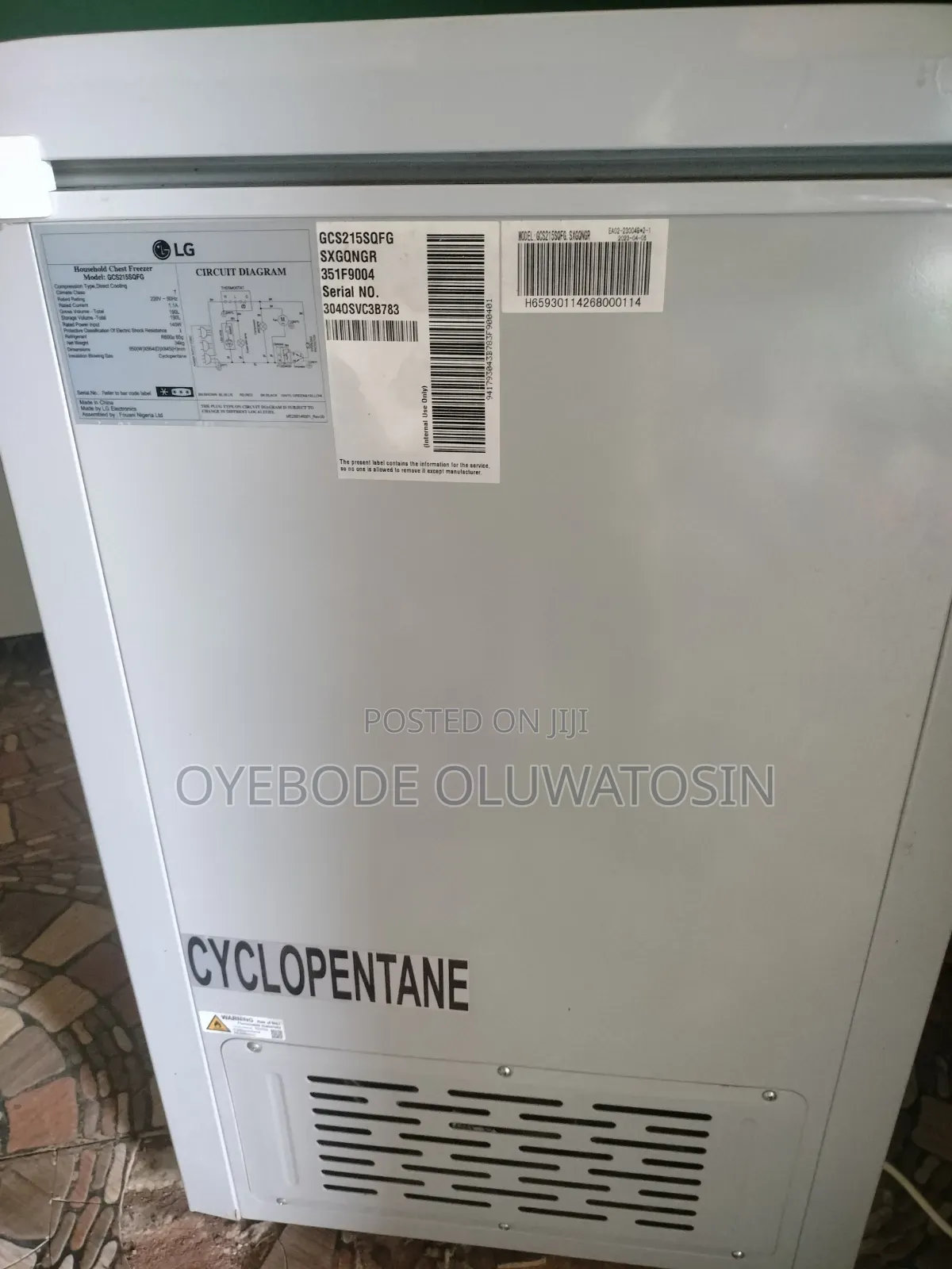 LG Chest Freezer