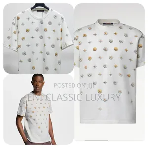Pure Quality Luxury Men's Round Neck Louis Vuitton Well Banded Package