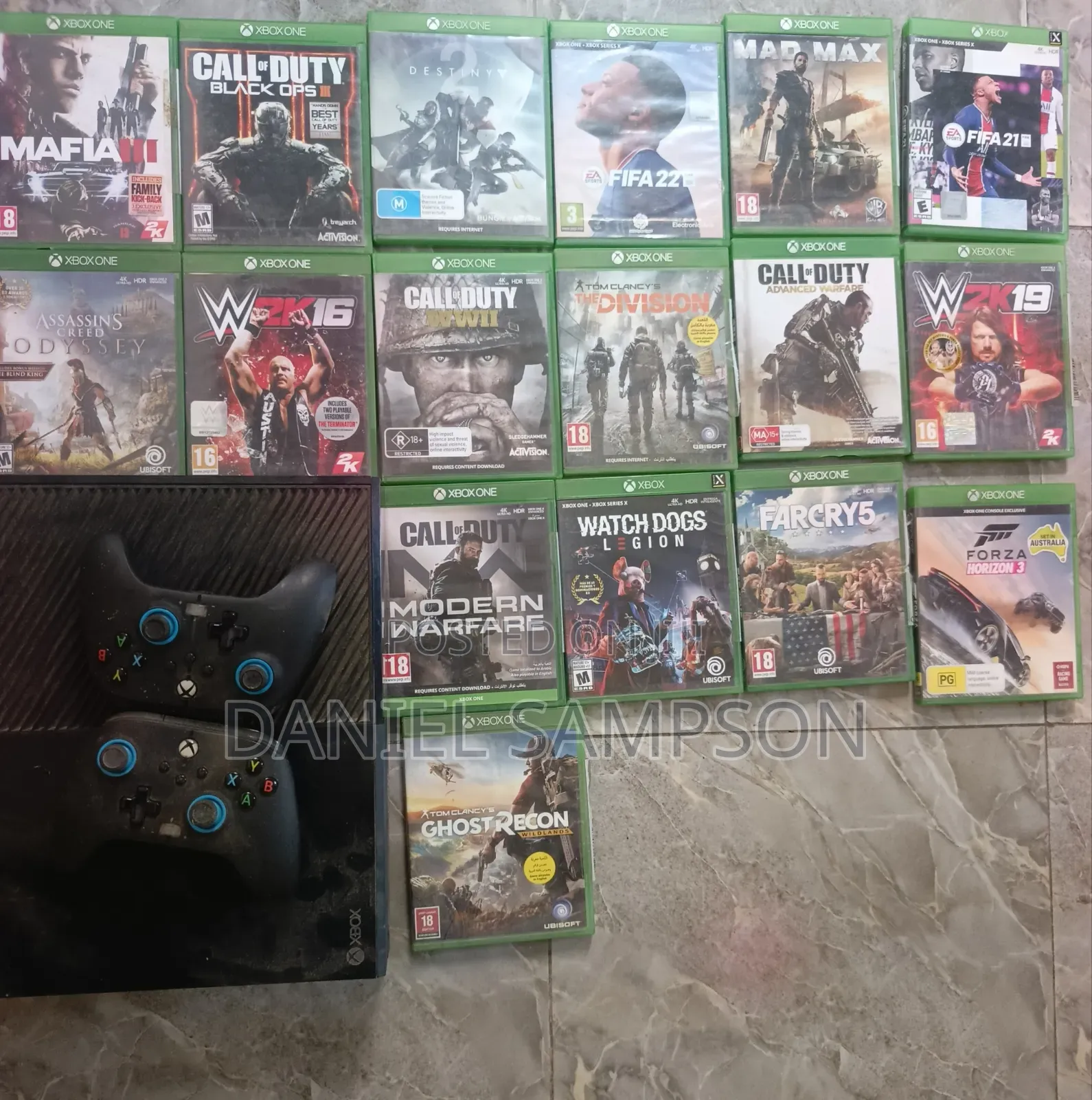 Xbox One Console With Two Controllerand Games