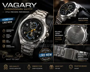 VAGARY Men's Chronograph Watch – Stainless Steel | Like New