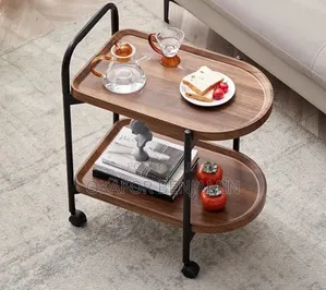 High Quality Moden Nordic 2tier Solid Wood Trolley