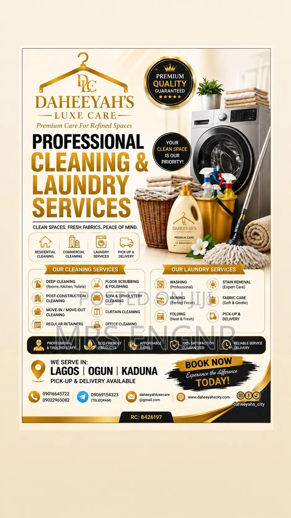 Professional Cleaning and Laundry Service