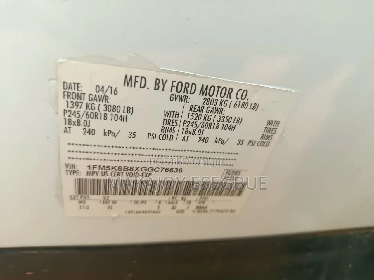 Ford Explorer 2016 White