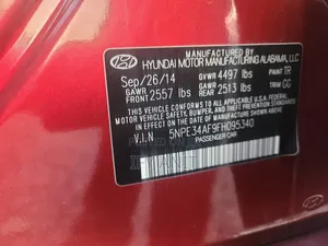 Hyundai Sonata 2015 Red