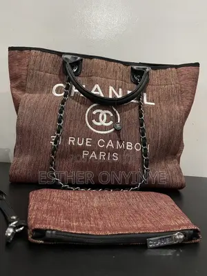 DECLUTTER SALE! Neatly Used Colored Chanel Large Tote Bag With a Purse