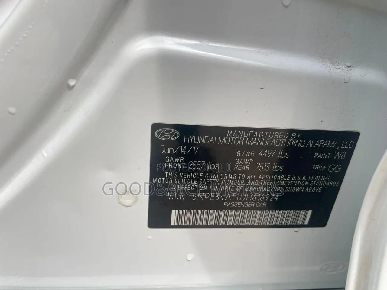 Hyundai Sonata 2017 White