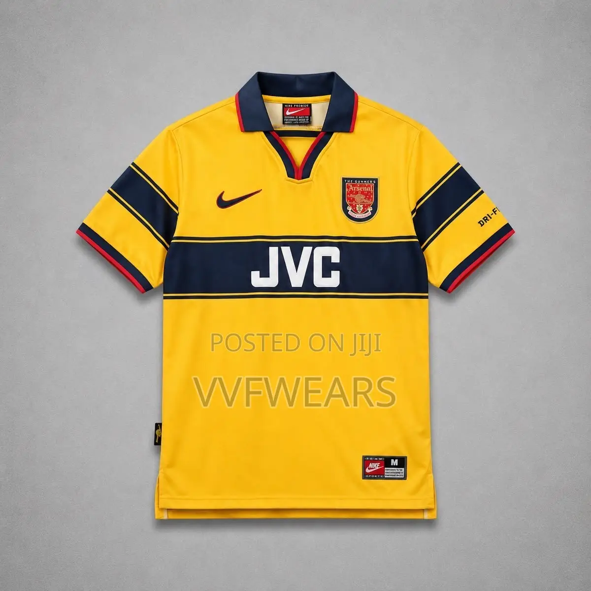 Arsenal Yellow JVC Jersey