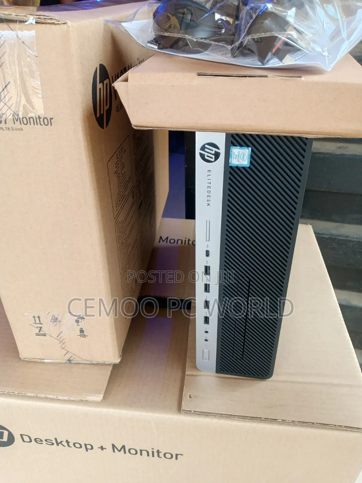 New Desktop Computer HP EliteDesk 800 G4 8GB Intel Core i7 SSD 256GB