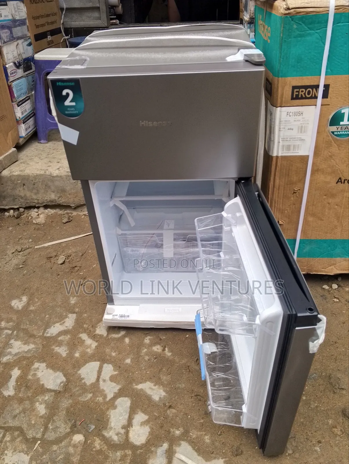 Hisense Double Door Table Top Fridge